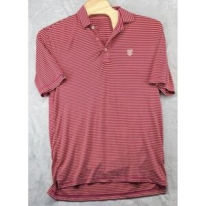 Straight Down Polo Shirt Peformance Striped Burgundy Men's Size‎ M